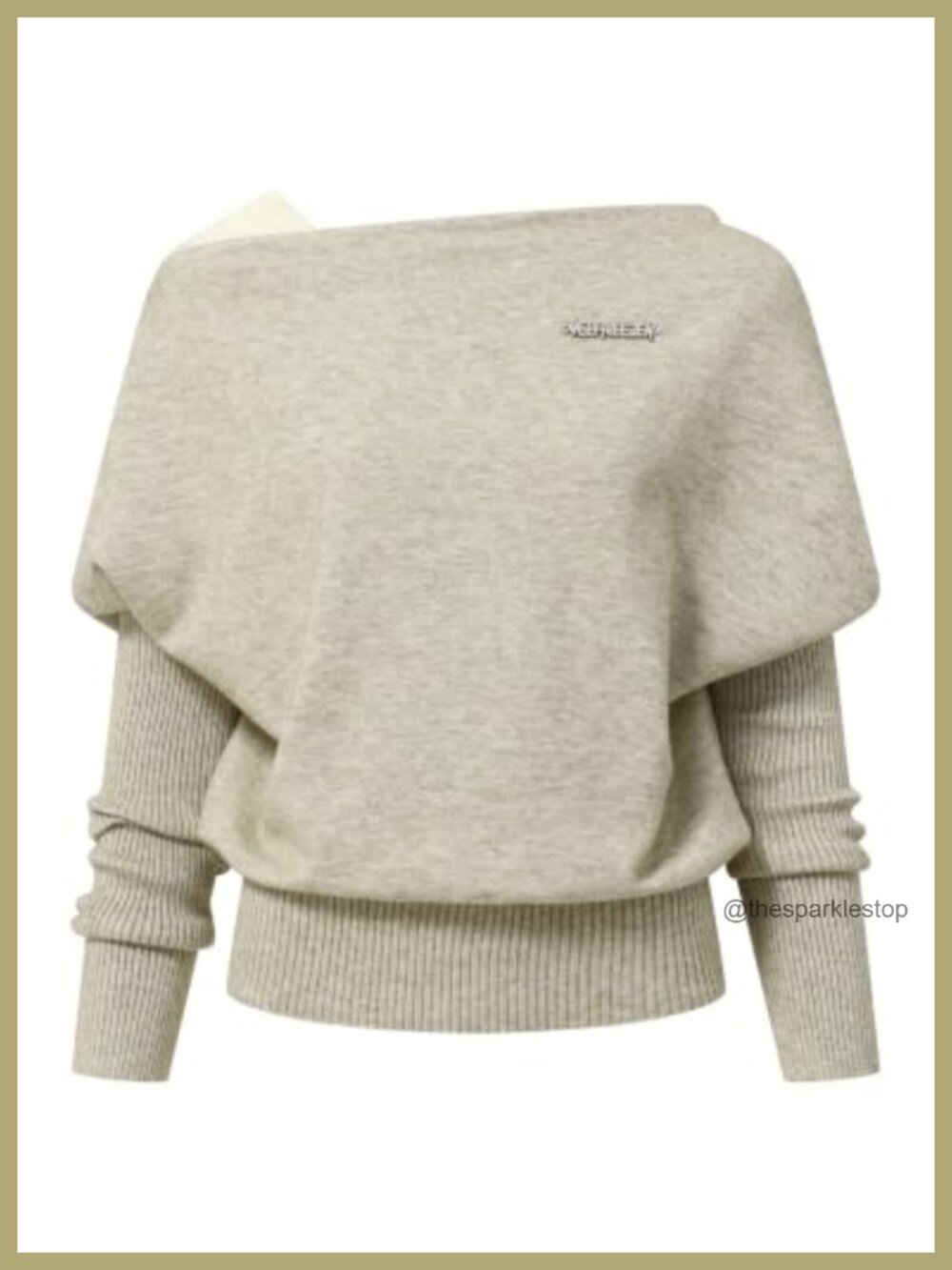 Aelfric Eden Off the Shoulder Knit Sweater Batwing Long Sleeve